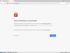 Google error