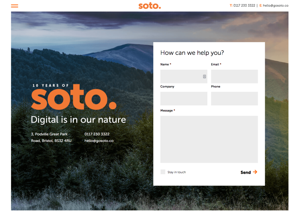 Soto contact form