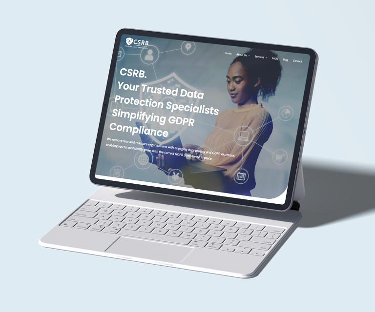 CSRB website shown on tablet