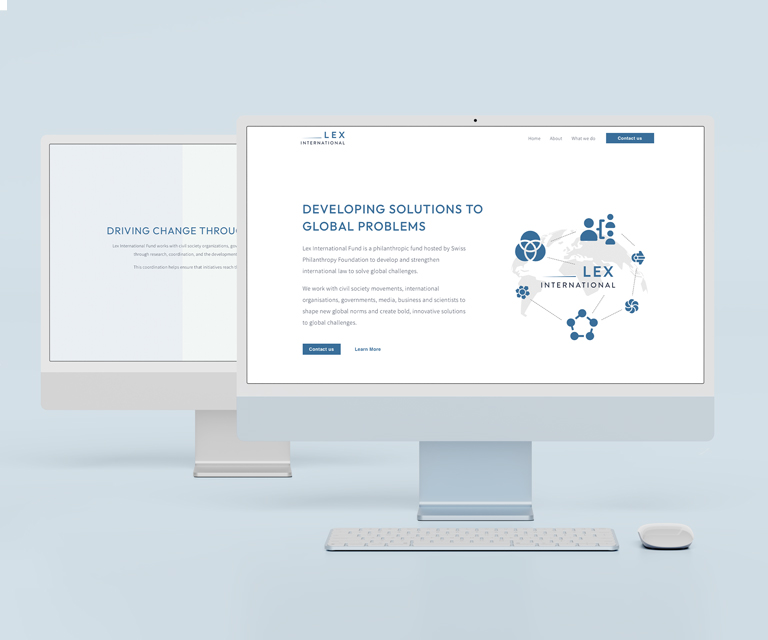 Lex International website shown on PC