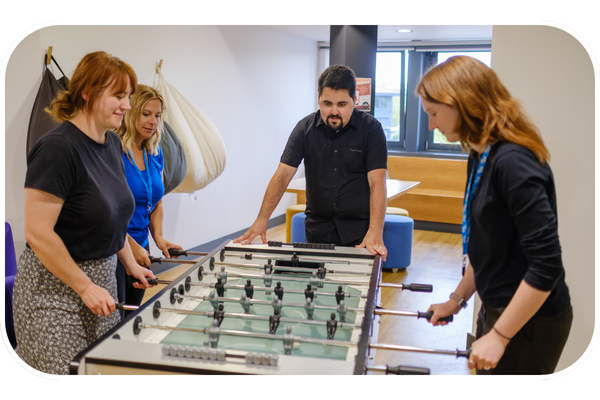 Team Soto playing fussball