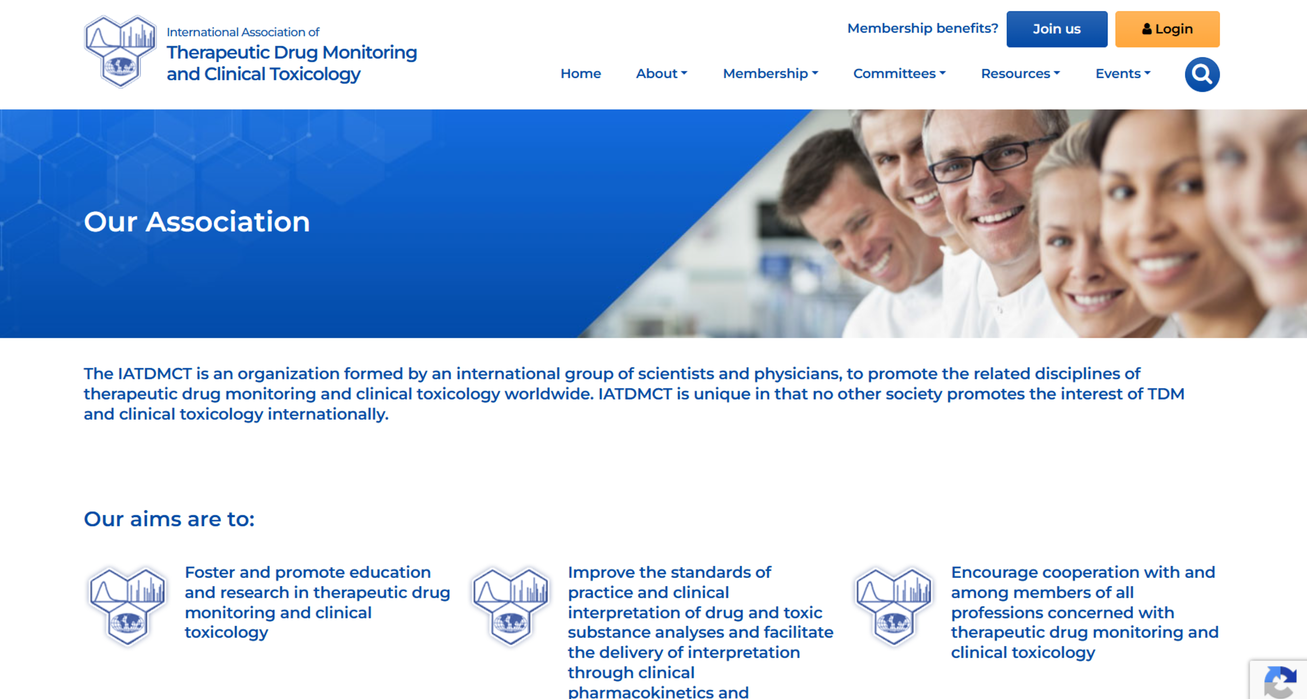 Screenshot of IATDMCT website